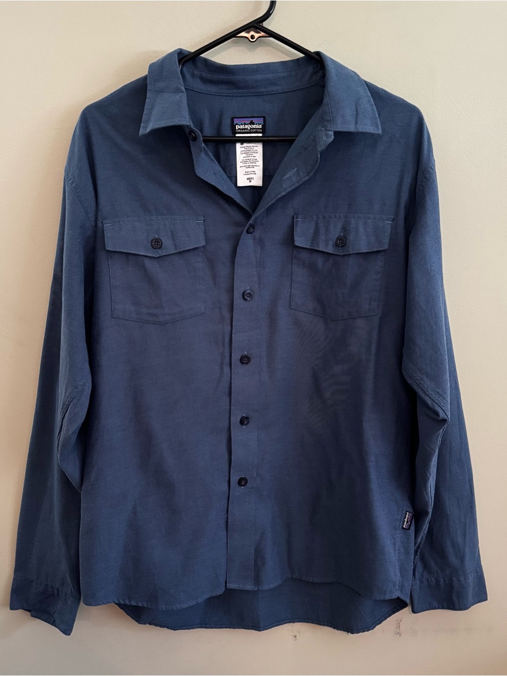 Patagonia Men’s M Organic Cotton Blue Workwear Button Up Shirt